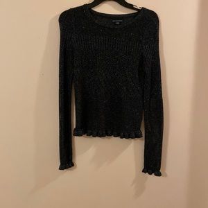 black sparkly AE sweater